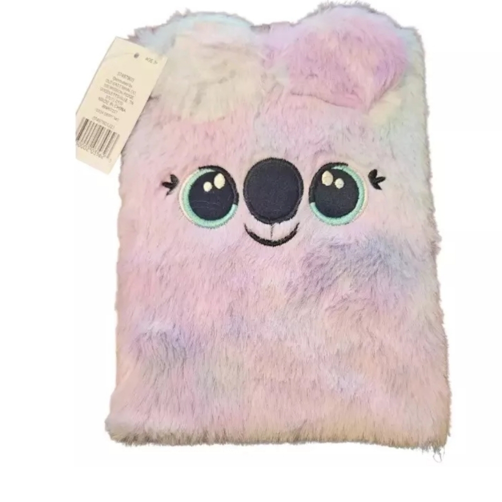 Fuzzy Notebook Journal Purple Blue